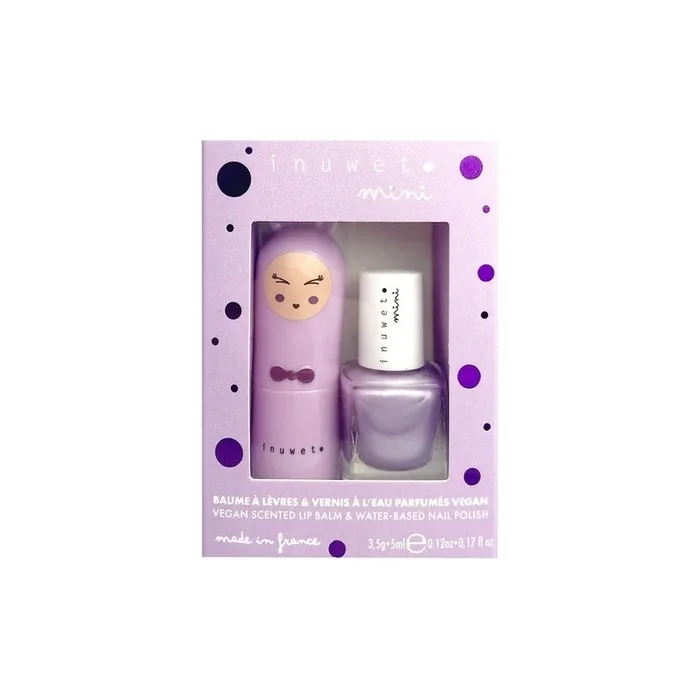 The Duo Set Lip Balm & Water-Based Lacquer - Mauve