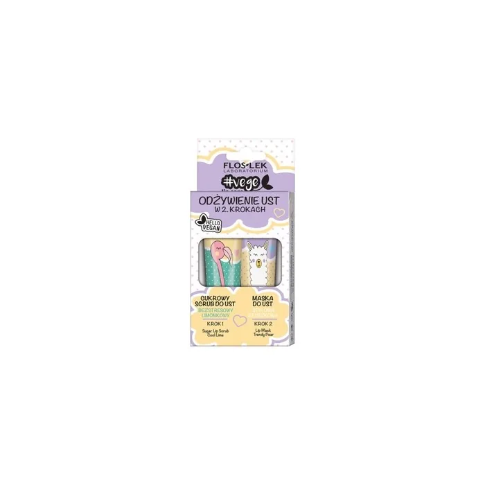 Floslek Set Vege Lip Care Nourishment Of Lips In 2 Steps 2x14 G