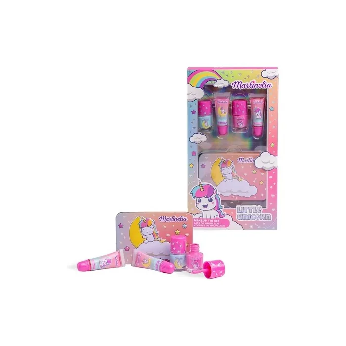 Martinelia Unicorn Makeup Set with Metallic Case and 2 Lip Glosses