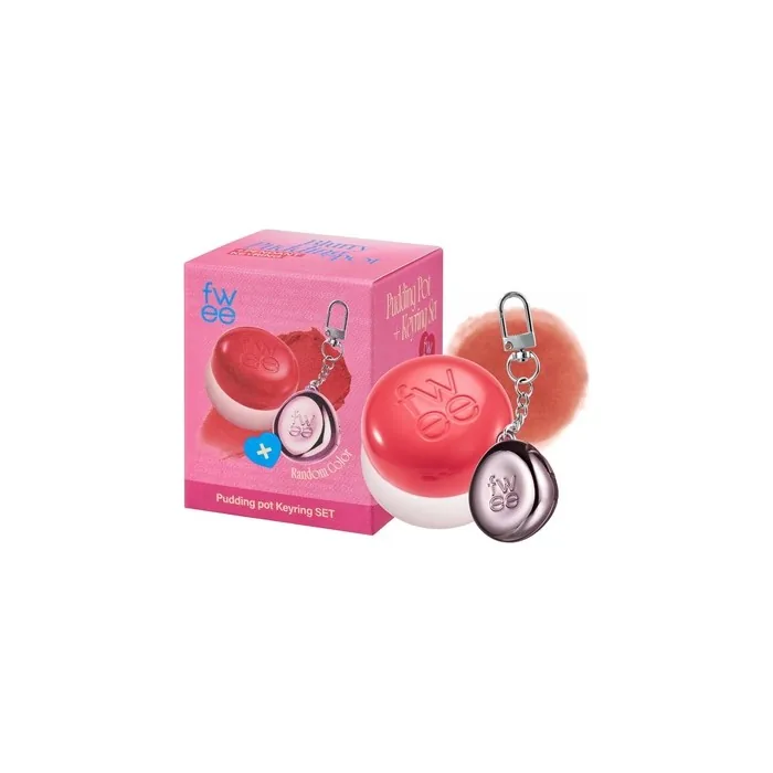 Blurry Pudding Pot Keychain Set Airbrushed Blush and Lip Buildable Pigment