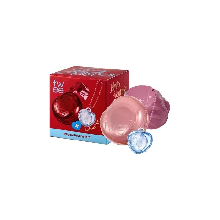 Glowy Jelly Pot Keychain Set Dewy Jelly Lip & Blush Color Tinted Glow Jelly