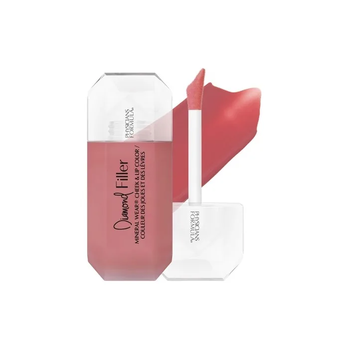 Physicians Formula Mineral Wear Diamond Filler Cheek and Lip Color Lip and Cheek Tint with Serum-to-Cream Multi-Use Plumping Formula Enriched with Vitamin E Radiant Pink