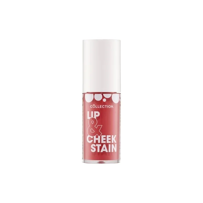 Collection Cosmetics 2 in 1 Lip & Cheek Stain Long Lasting and Hydrating For All Skin Types Poppy Pink 5ml
