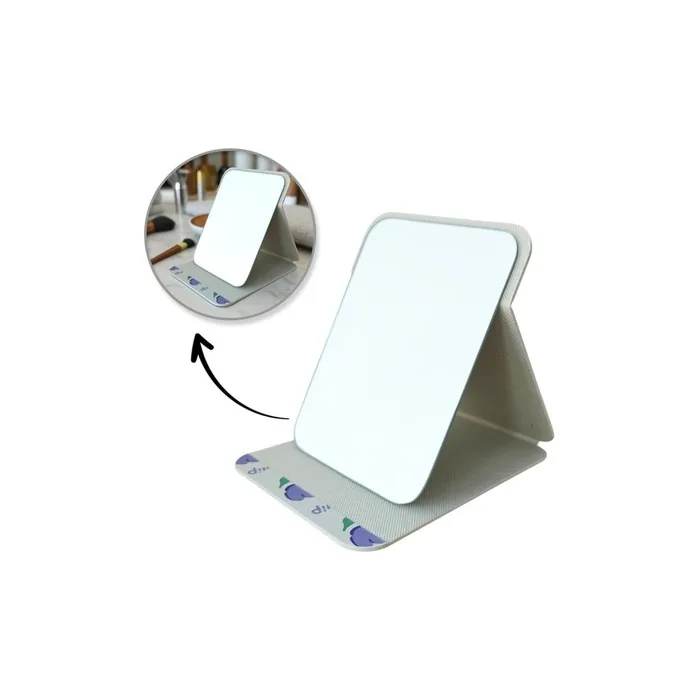 Ecarla Cosmetic Mirror With Ecoleather L22 15 X 20 Cm