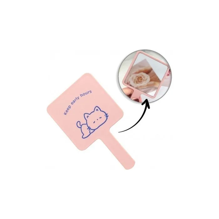 Ecarla Cosmetic Mirror With Handle Singlesided Xl Height 16 Cm L23