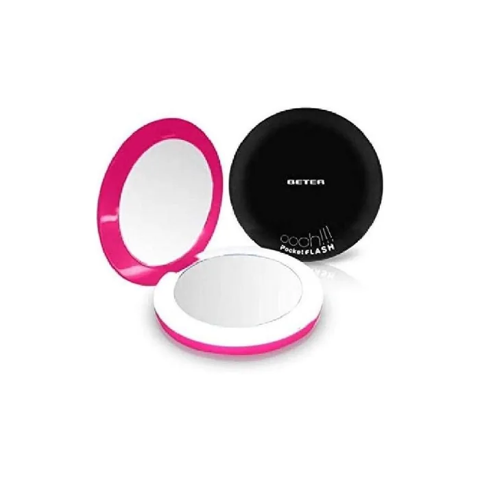 Oooh Pocket Flash Mirror with Light and 10x Magnification