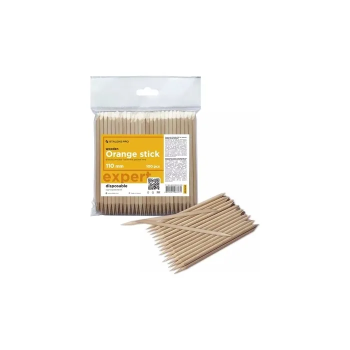 Staleks Pro Wooden Manicure Sticks 110mm - 100 Pieces