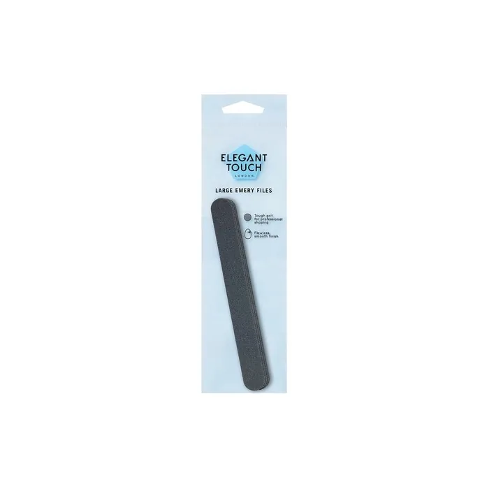 Elegant Touch Essential Implements Large Emery Boards Black White 4 Count
