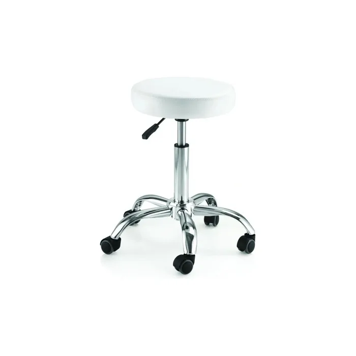 Beauty Coiffure Manicure Service Stool with Leather Seat - Round Shape