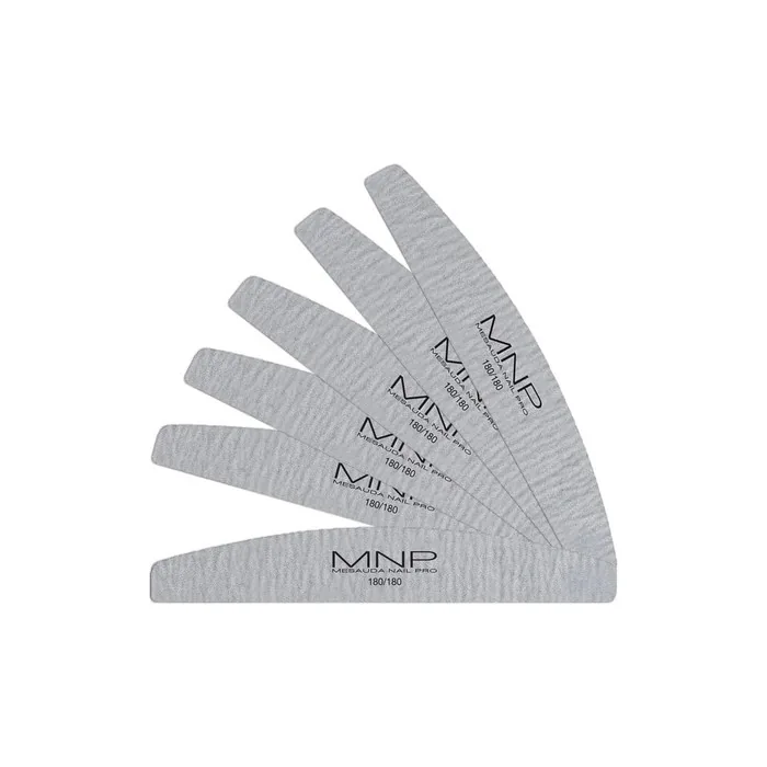 Mesauda MNP Zebra Curved File 100/180 6pcs - Curved Nail File