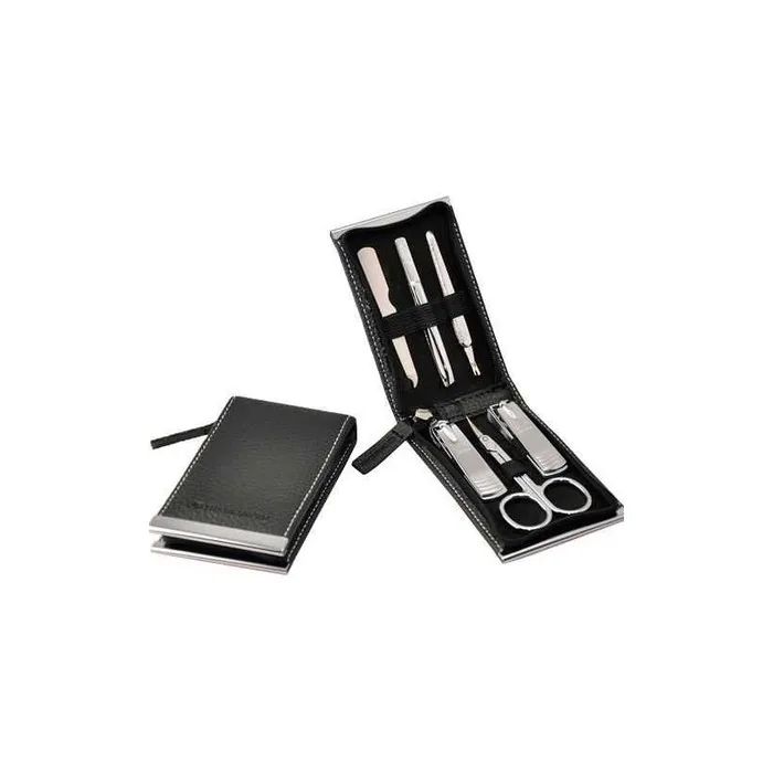 Three Seven Manicure Set Black 6 Tools