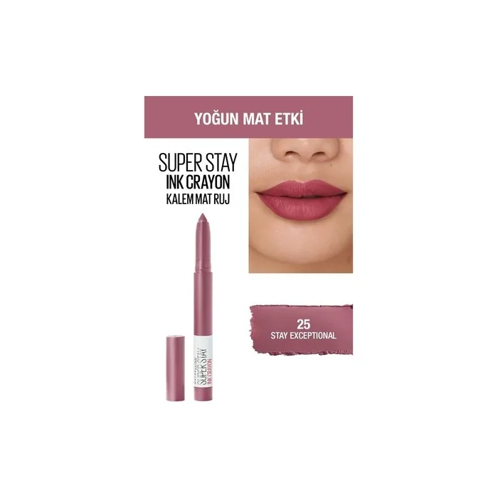 Maybelline Superstay Matte Ink Crayon Lipstick - Longlasting with Precision