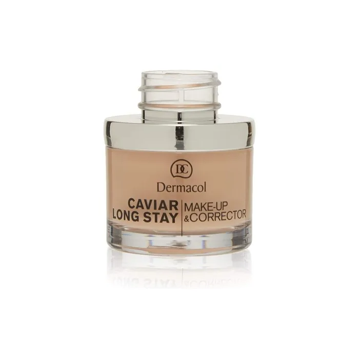 Dermacol 2-in-1 Long-Stay Foundation & Concealer with Caviar Moisturizing and Mattifying Pale