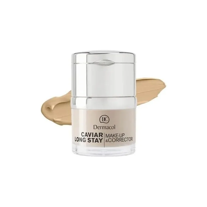 Dermacol 2-in-1 Long-Stay Foundation & Concealer with Caviar Moisturizing and Mattifying Fair