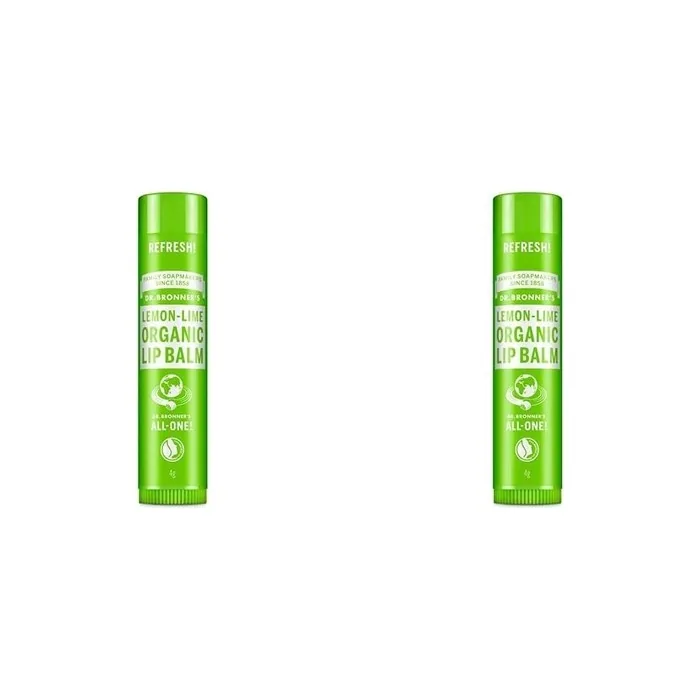 Dr Bronner's Lemon Lime Lip Balm with No Synthetic Ingredients and Organic Oils 4g