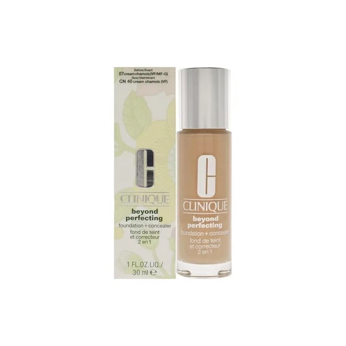 Clinique Beyond Perfecting Foundation + Concealer CN 40 Cream Chamois 30ml 1 fl.oz. 7 Cream Chamois VF-G