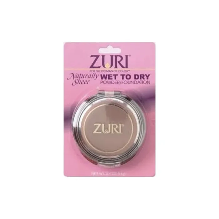 Zuri Naturally Sheer Wet To Dry Pressed Powder Ebony Whisper