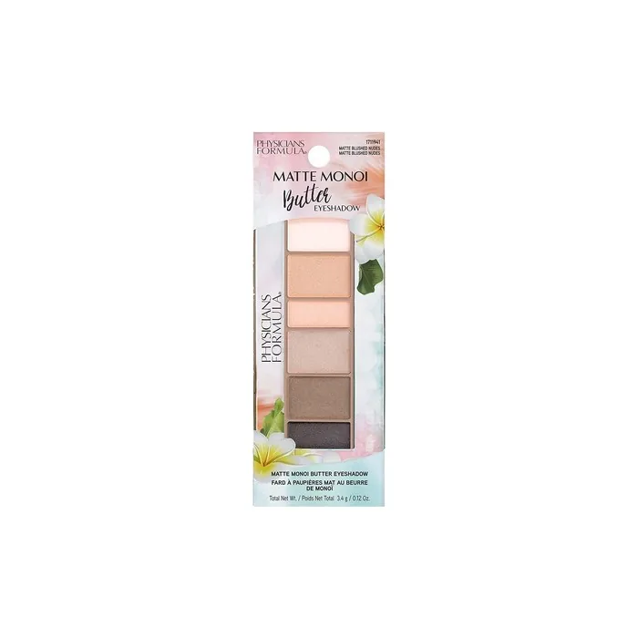 Physicians Formula Matte Monoi Butter Eyeshadow Palette with Monoi, Murumuru, Cupuaçu, and Tucuma Butter - Matte Blushed Nude