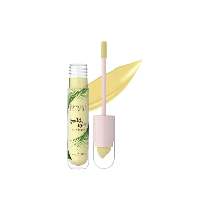 Physicians Formula Butter Glow Corrector Lightweight Concealer with Dual-Ended Applicator Infused with Illuminating and Moisture Boosting Ingredients Yellow