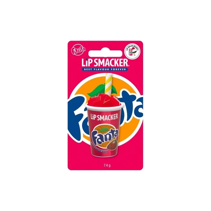Lip Smacker Coca-Cola Cup Collection Strawberry Fanta Coke Cup Lip Balm for Kids Fanta Strawberry Flavour Sweet Gift for Your Friends