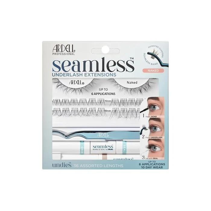 Ardell Seamless Underlash Extensions Naked Seamless Band and Patented Clusters 36 Assorted Lengths