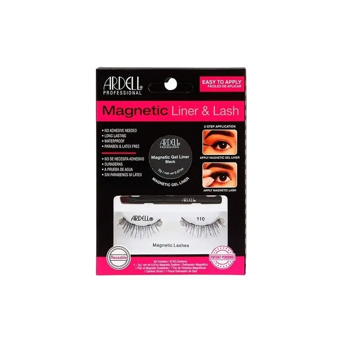 ARDELL Professional Magnetic Liner & Lash Original Style 110 with 1 Pair of Magnetic Eyelashes - Waterproof and Reusable with Real Hair
