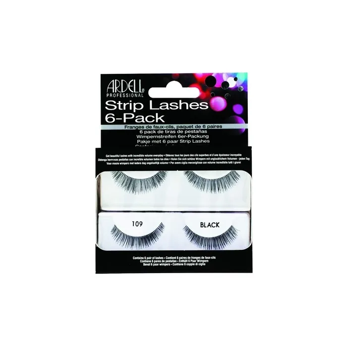 ARDELL Natural 109 Black False Eyelashes 6 Pack 25g
