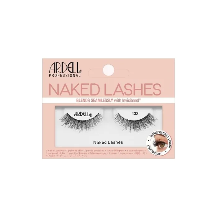 Ardell Naked Lash 433 Black False Eyelashes Subtle Natural Lightweight Volume - Vegan-Friendly