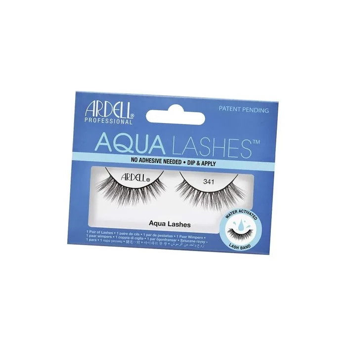 ARDELL Aqua Lashes 341 Self-Adhesive Real Hair False Eyelashes - Allergy-Friendly, Vegan & Reusable