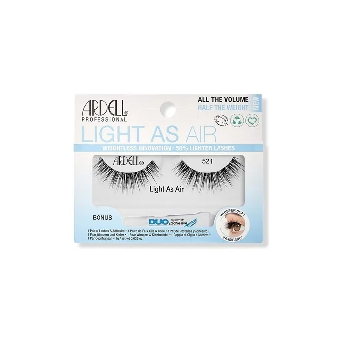 ARDELL Light As Air 521 False Eyelashes with Bonus DUO Adhesive 1g Clear
