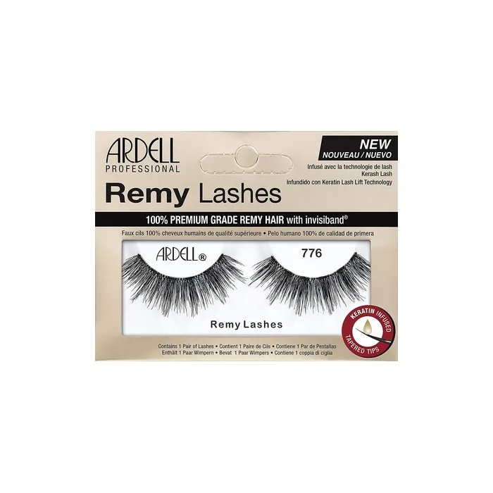 ARDELL Professional Remy Lashes Style 776 - Luxury Handmade Real Hair False Eyelashes with Keratin for Silky Soft Shine Vegan and Reusable