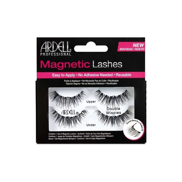 ARDELL Magnetic Series Double Wispies Magnetic Eyelashes with Reusable Magnetic Band and Applicator
