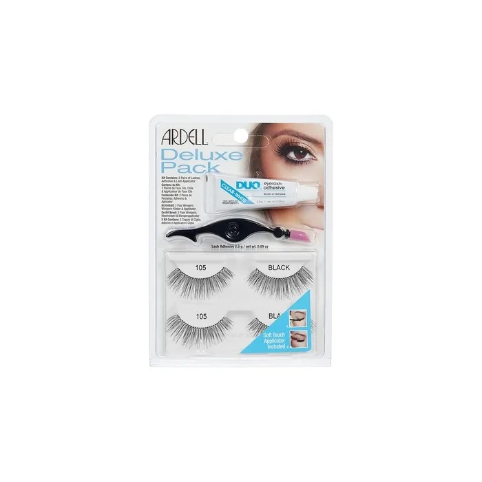 Ardell Deluxe Pack Demi Wispies Black False Eyelashes with Free Precision Lash Applicator