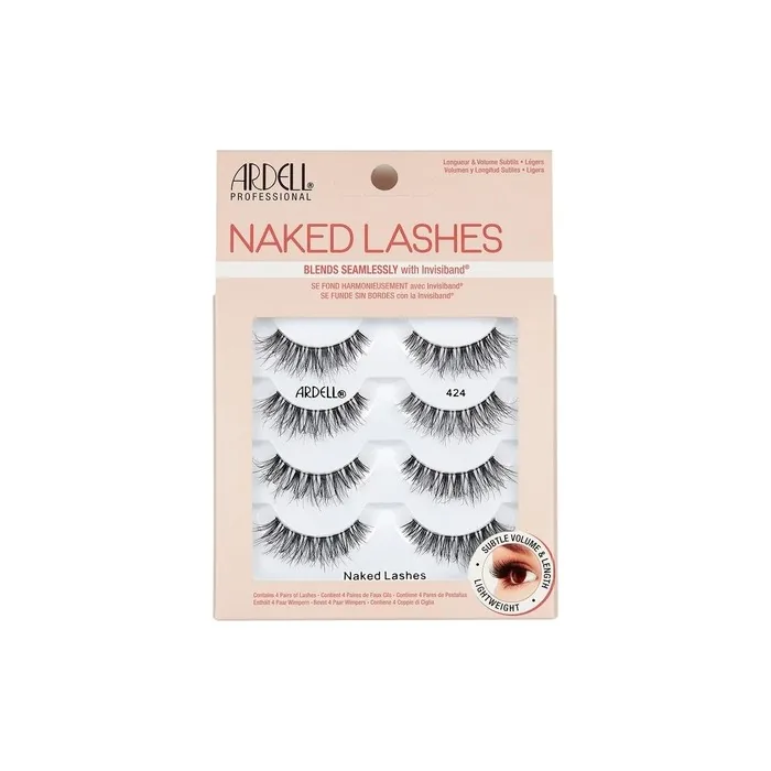 Ardell False Eyelashes Naked Lash 424 Black 8 Count