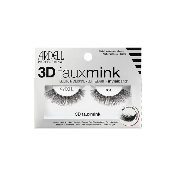 ARDELL Professional 3D Faux Mink 861 Synthetic Vegan Black Eyelashes