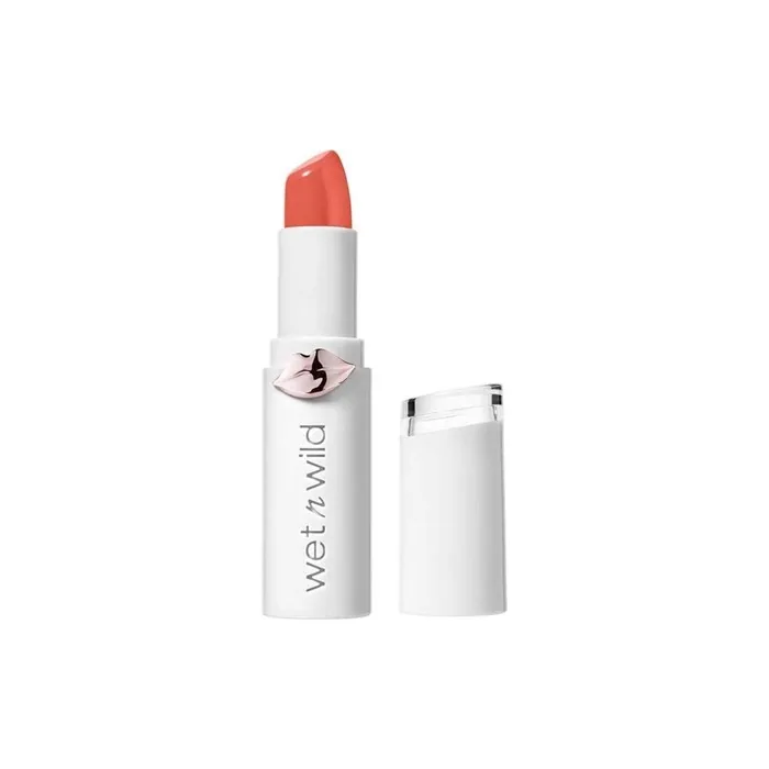 Wet n Wild Megalast Lipstick Moisturizing Glossy Long-Lasting Lipstick with Microbeads Natural Extracts Coenzyme Q10 Vitamin A & E Bellini Overflow