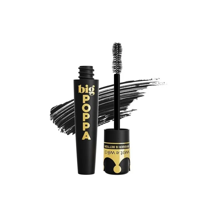 wet n wild Big Poppa Mascara Intensive Volumizing Formula with Castor Oil - Blackest Black