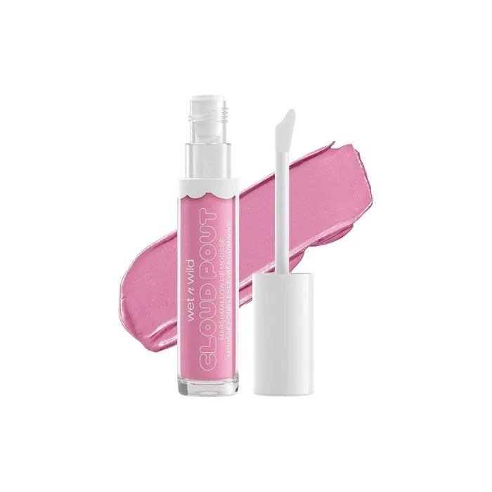 Markwins Wet n Wild Cloud Pout Marshmallow Lip Mousse Matte Liquid Lipstick with Argan Oil Avocado Oil and Vitamin E Cotton Candy Skies