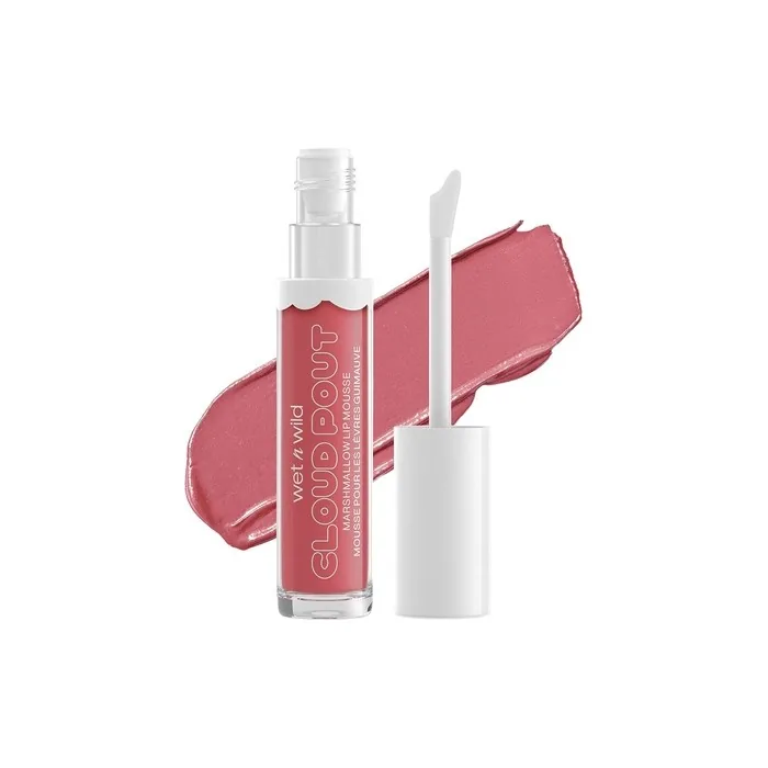 Markwins Wet n Wild Cloud Pout Marshmallow Lip Mousse Matte Liquid Lipstick with Argan Oil Avocado Oil and Vitamin E Marshmallow Madness