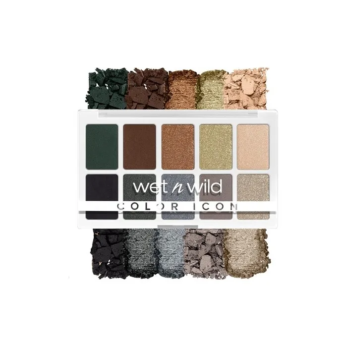 Wet n Wild Color Icon 10-Pan Eyeshadow Palette Lights Off - High Pigment Formula for Everyday Makeup