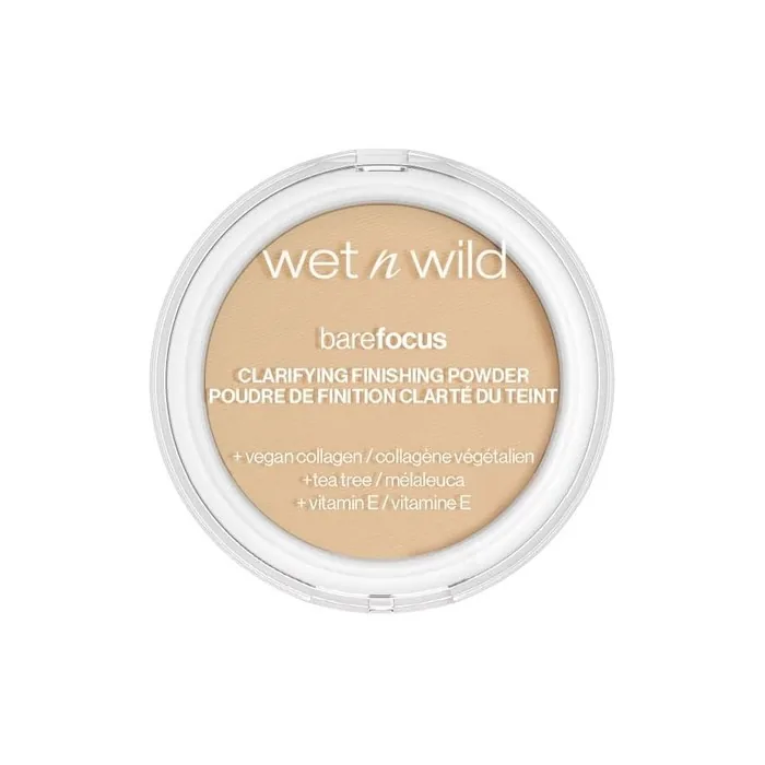 Wet n Wild Bare Focus Clarifying and Finishing Powder with Hyaluronic Acid and Vitamin E for Light/Medium Skin Tones