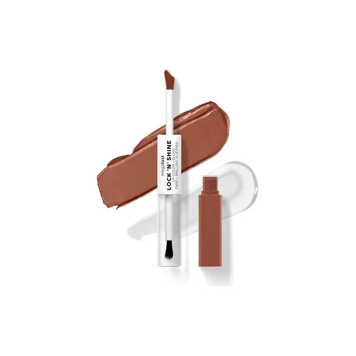 Wet 'n' Wild Megalast Lock n' Shine Dual-Ended Lip Color and Clear Gloss with Vitamin E and Jojoba Oil Enriched Formula Lotus Petal Shade