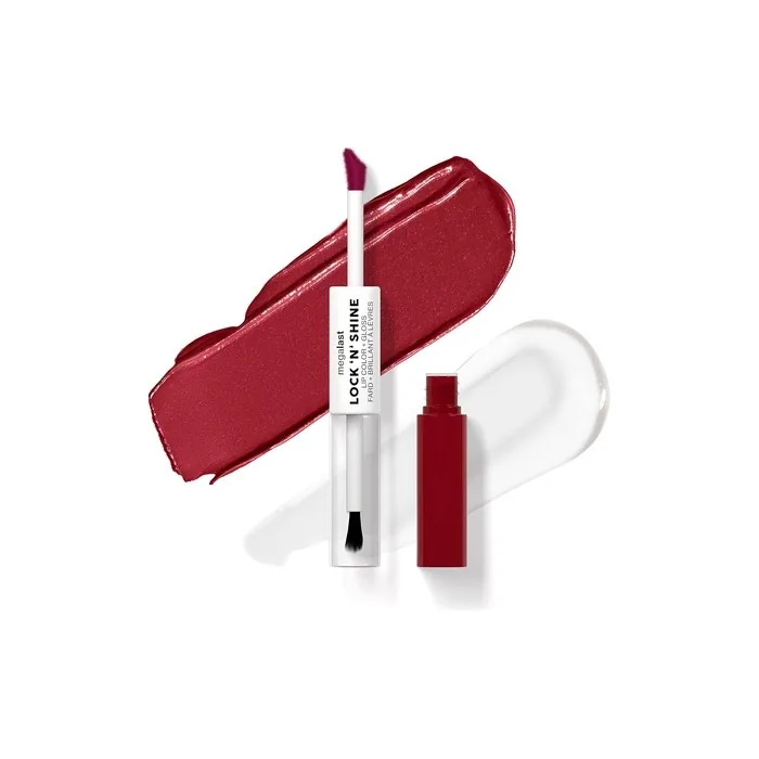 Wet 'n' Wild Megalast Lock n' Shine Dual-Ended Lip Color and Clear Gloss with Vitamin E and Jojoba Oil Enriched Formula Big Pout Energy Shade