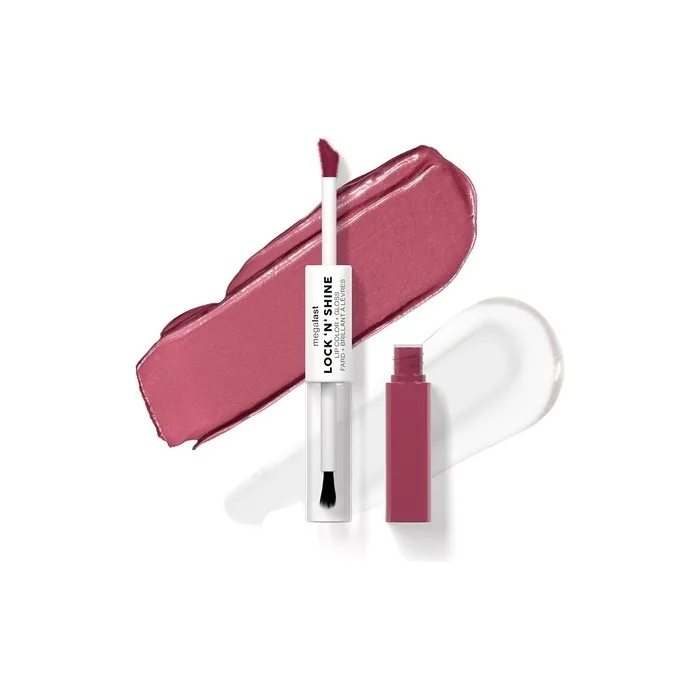 Wet n Wild Megalast Lock n' Shine Dual-Ended Lip Color and Clear Gloss with Vitamin E and Jojoba Oil Enriched Formula Utaupia Shade