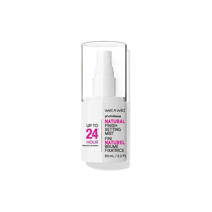 Wet n Wild Photo Focus Natural Finish Setting Mist Makeup Setting Spray with Vitamin B5 and E Lightweight Formula 24 Hour Long-Lasting
