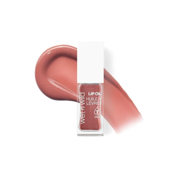 Wet N Wild Tinted Lip Oil Nourishing Non-Sticky Brown Lip Gloss Powered by 7
