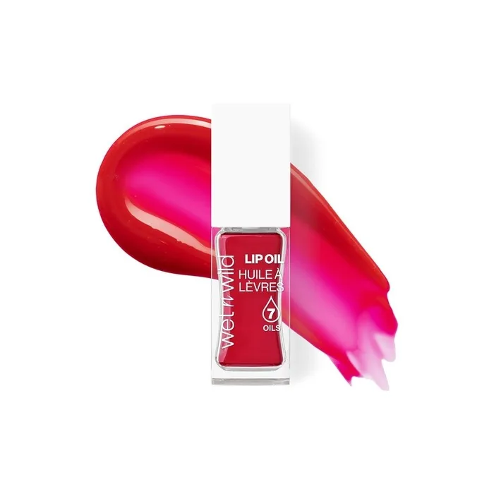 Wet N Wild Tinted Lip Oil Nourishing Non-Sticky Red Lip Gloss Powered by 7