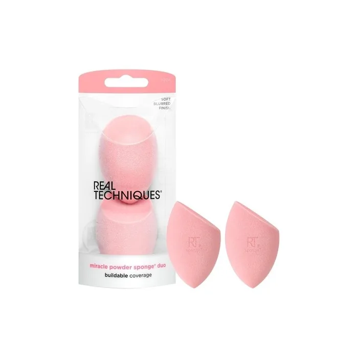 Real Techniques New Foam Technology Miracle Powder Sponge for Even Powder