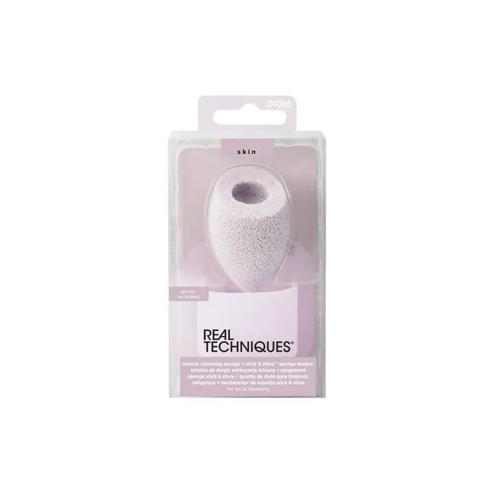 Real Techniques Exfoliating Miracle Cleansing Sponge and Sponge Holder Duo