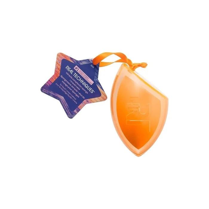 Real Techniques Limited Edition Miracle Complexion Sponge & Case Ornament for a Natural Streak Free Foundation Finish - Orange